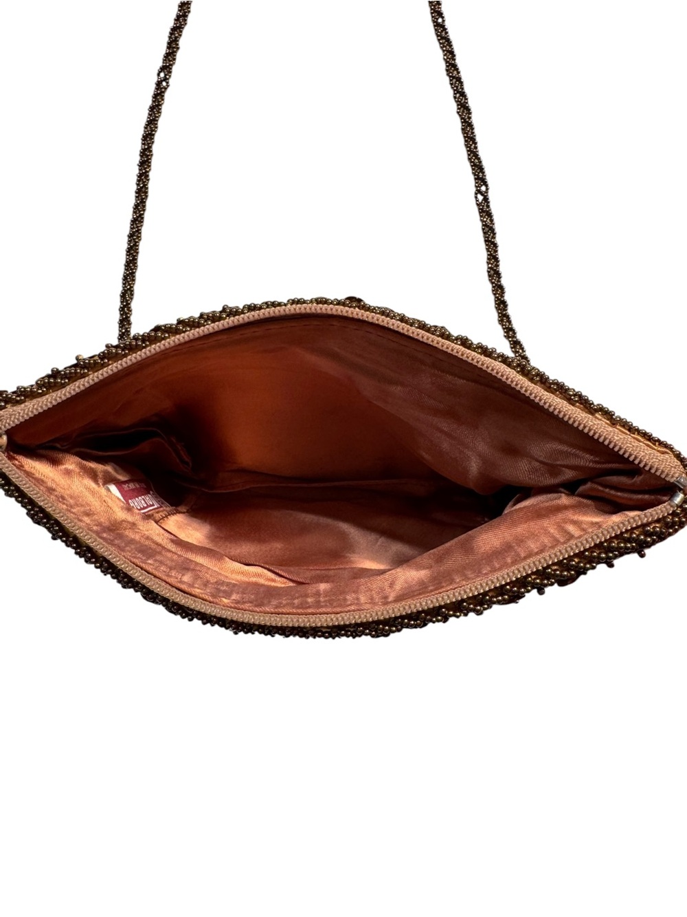 Beaded Sequin Crossbody Bag in Bronze - Picture 3 of 4